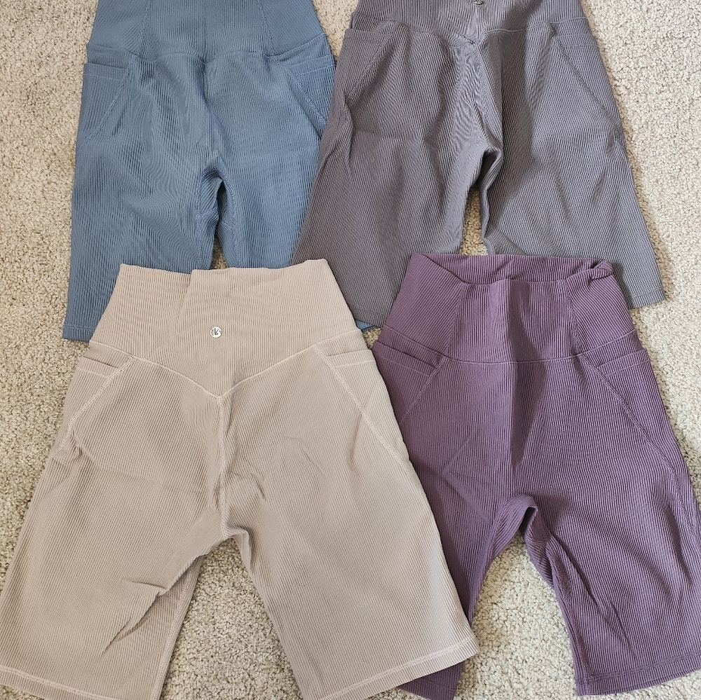Ribbed Bikers Shorts